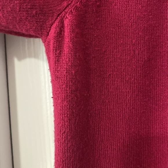 Torrid burgundy peplum mixed media short sleeve sweater size 2 - Picture 6 of 6